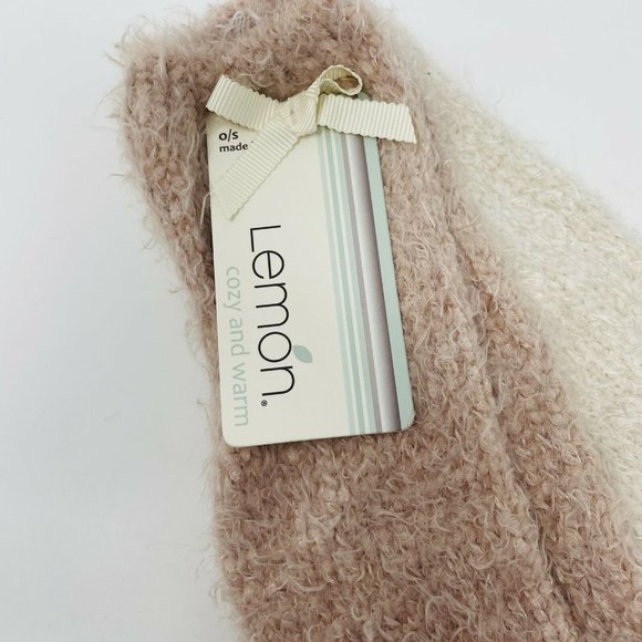 Lemon Legwear One Size 2 Pack Slipper Socks Buff - Picture 2 of 4